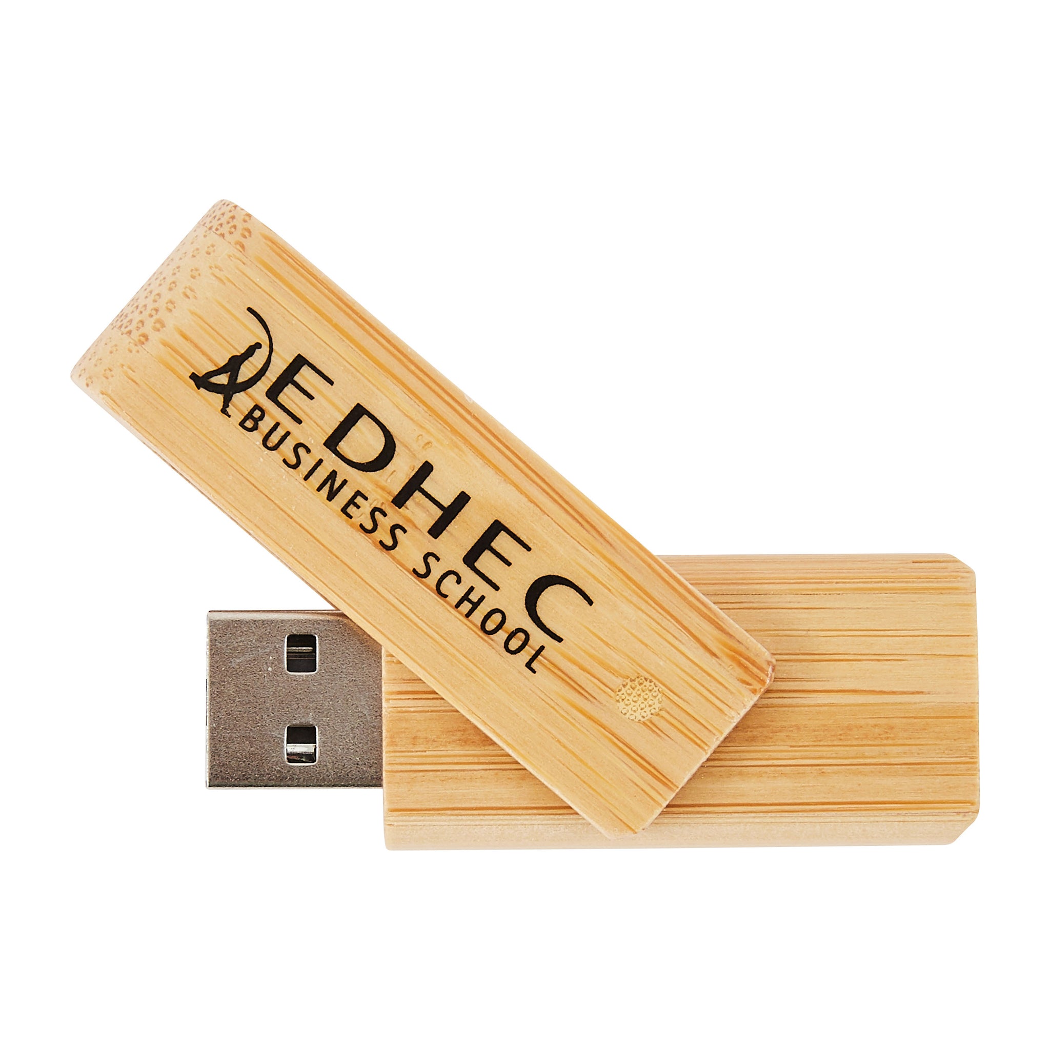 Clé USB rotative en bambou